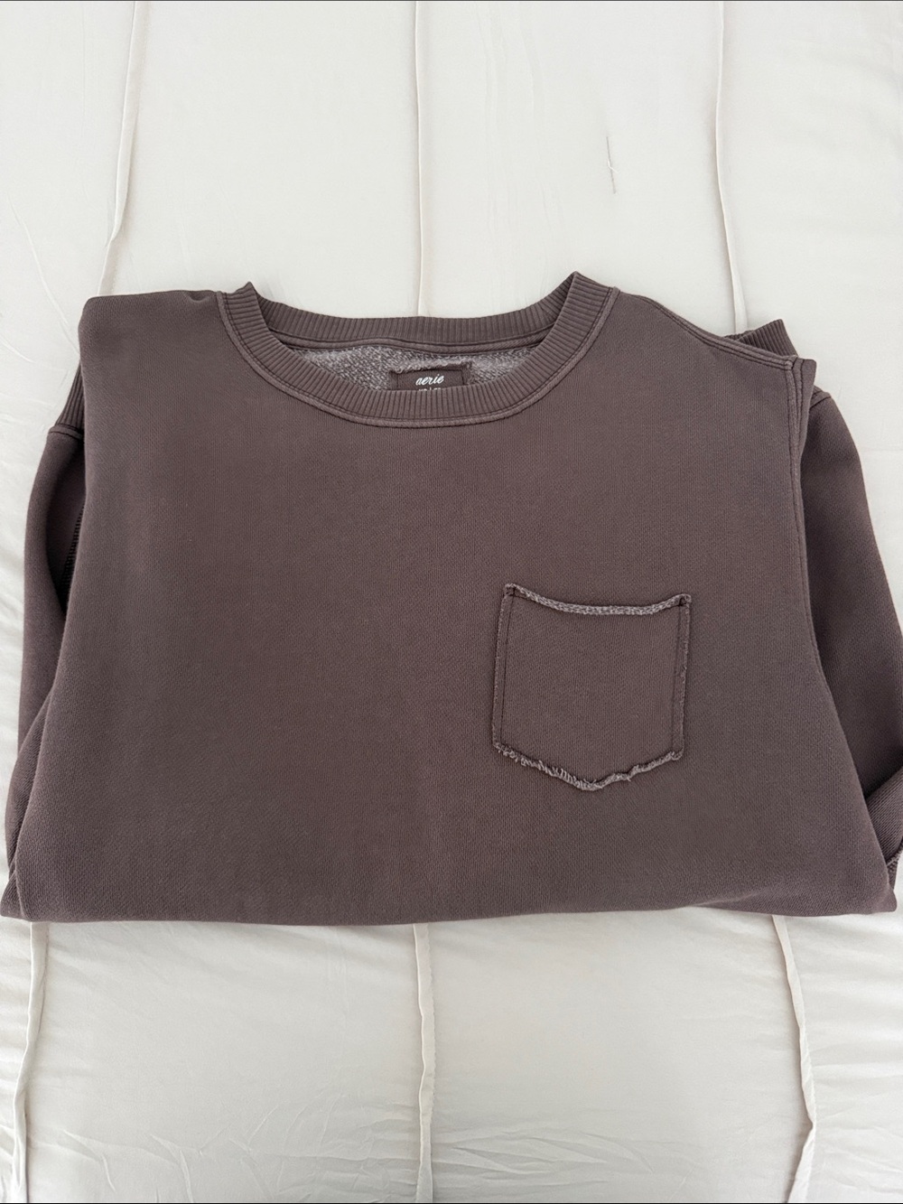 Aerie Women’s Free Chest Pocket Crewneck Sweater - Picture 3 of 3